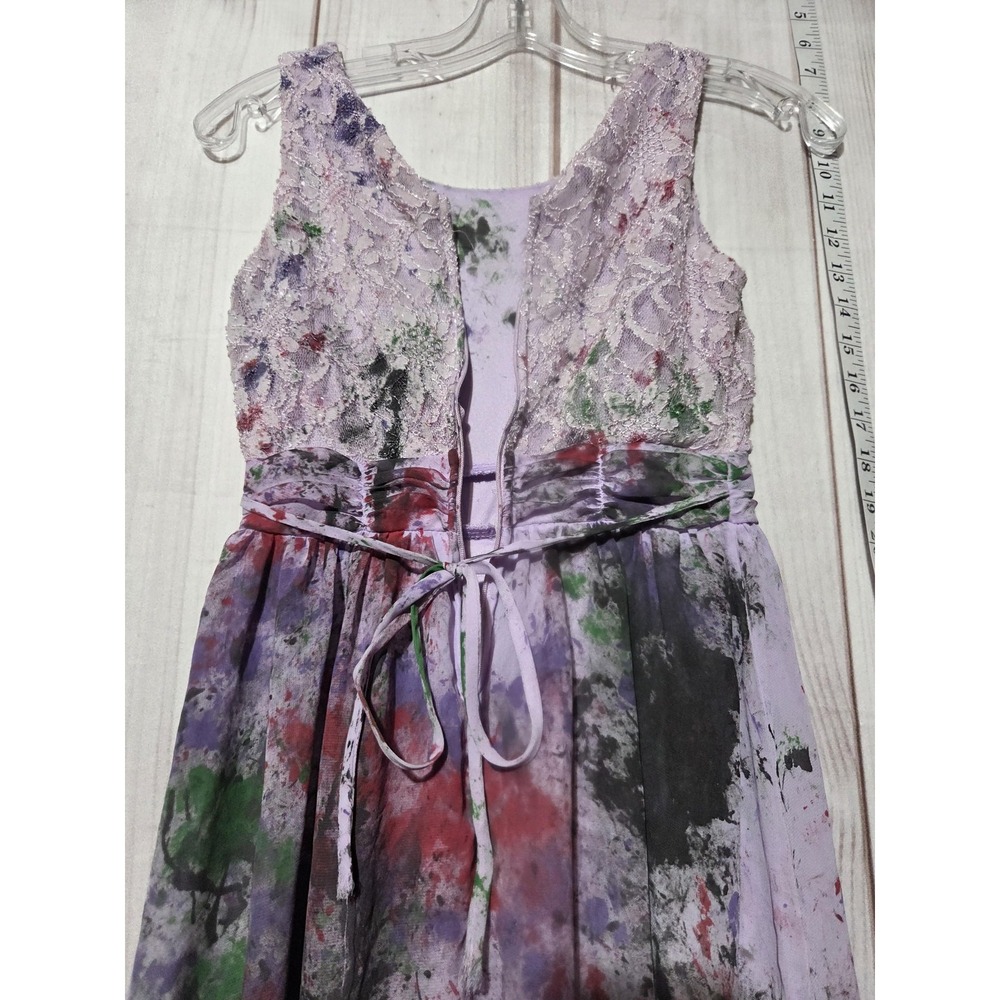 Speechless Dress Girls 12 Purple Lace Hi Low Formal Party Stain DIY Art Project - Picture 5 of 8